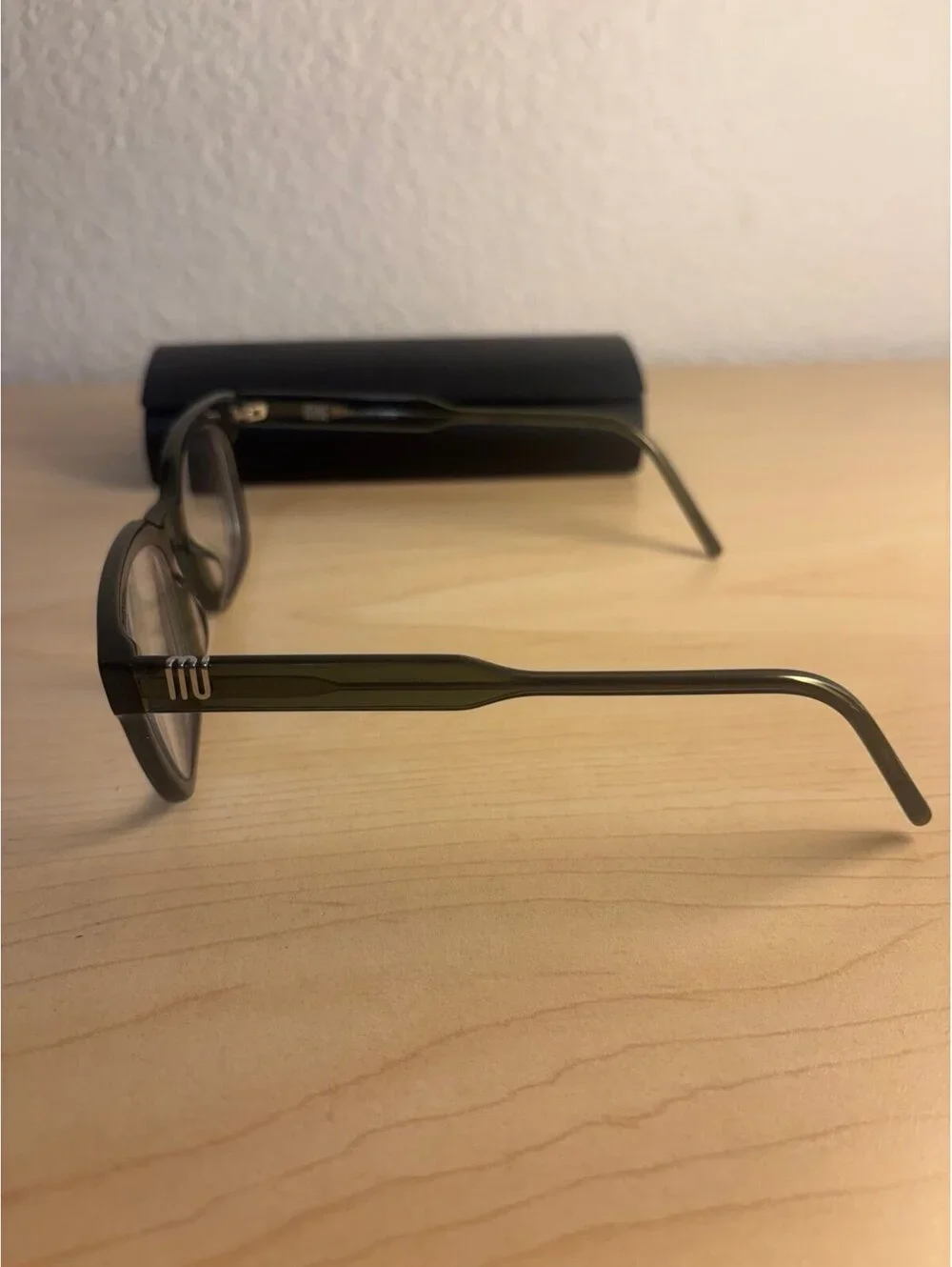 MUSE eyeglass frames handmade Transparent green
